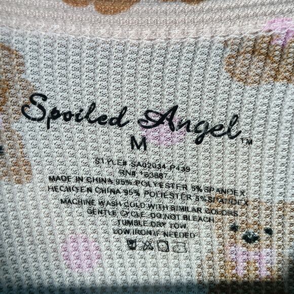 Spoiled Angel Pajamas Long Johns Women Medium Pink One Piece Thermal Underwear - Picture 3 of 14